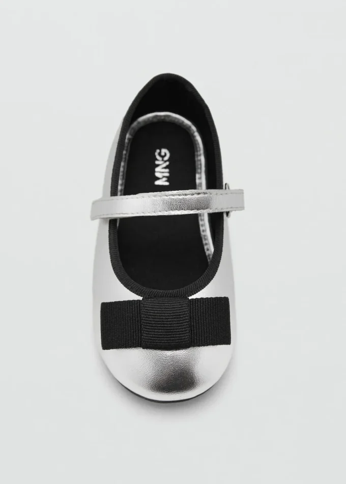 Metallic-Ballerina mit Schleife Metallic-Ballerina mit Schleife
