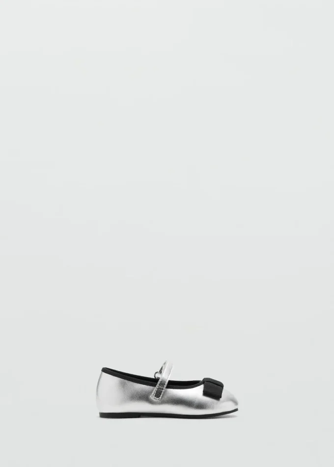 Metallic-Ballerina mit Schleife Metallic-Ballerina mit Schleife