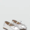 Metallic-Ballerinas mit Schleife Metallic-Ballerinas mit Schleife