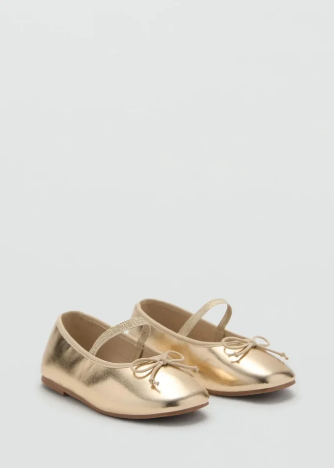 Metallic-Ballerinas mit Schleife Metallic-Ballerinas mit Schleife