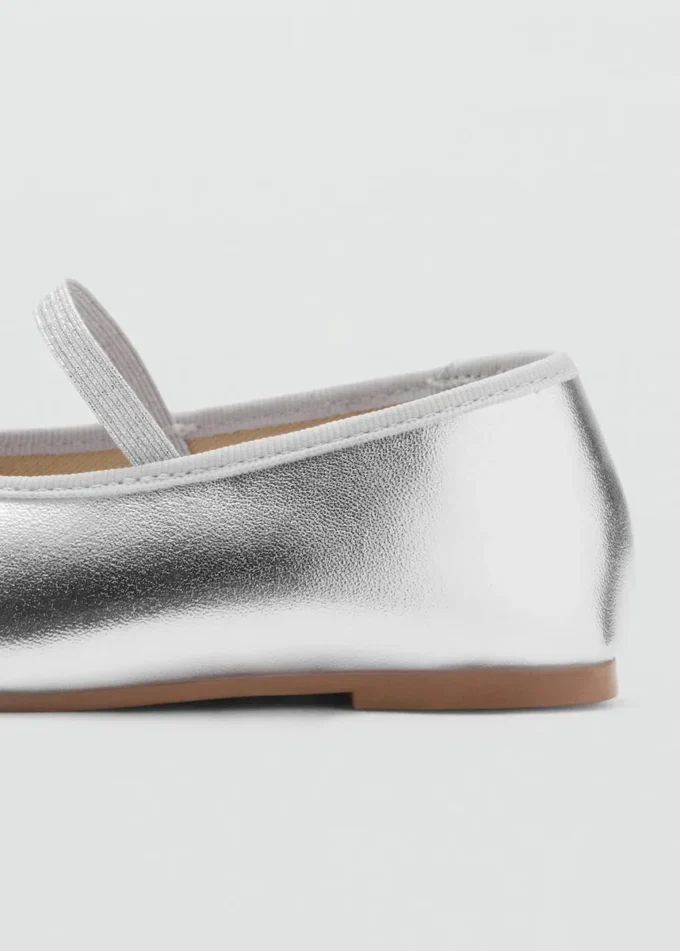 Metallic-Ballerinas mit Schleife Metallic-Ballerinas mit Schleife