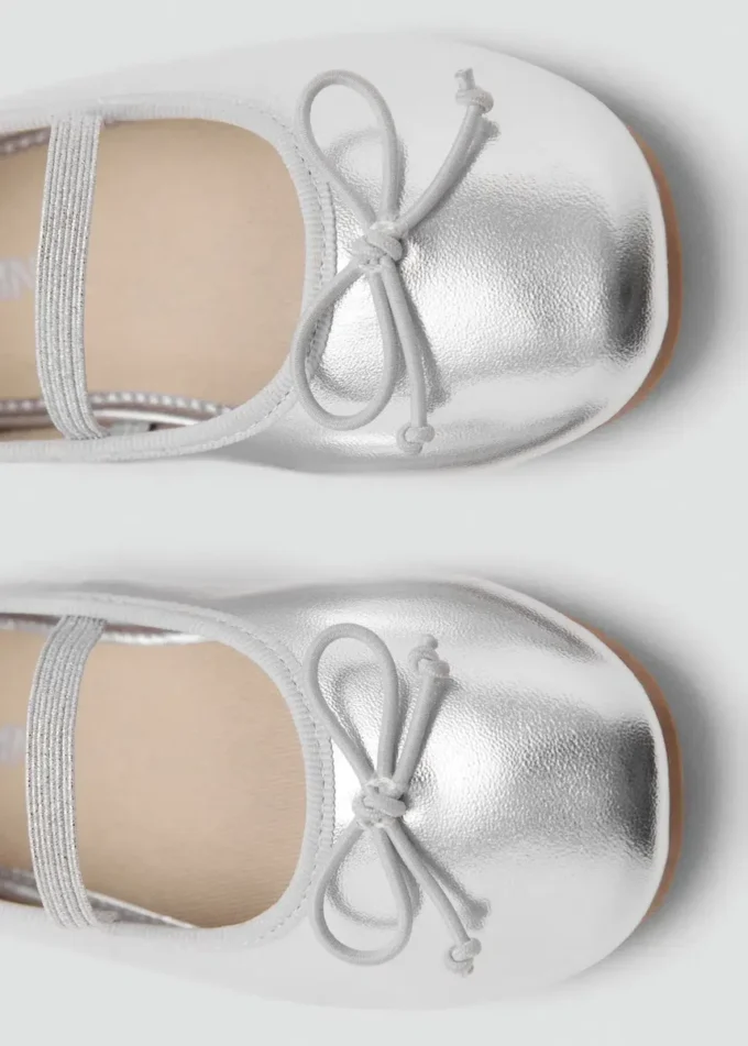 Metallic-Ballerinas mit Schleife Metallic-Ballerinas mit Schleife