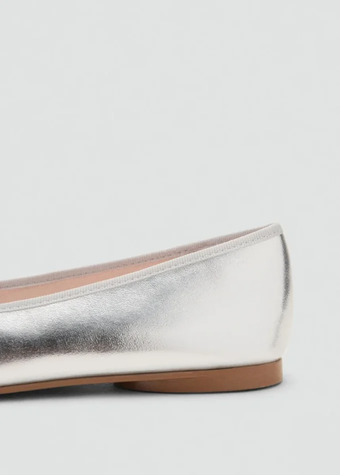 Metallic-Ballerinas mit Schleife Metallic-Ballerinas mit Schleife