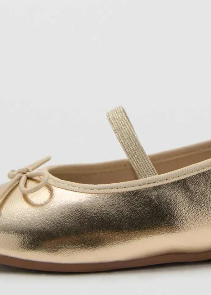 Metallic-Ballerinas mit Schleife Metallic-Ballerinas mit Schleife