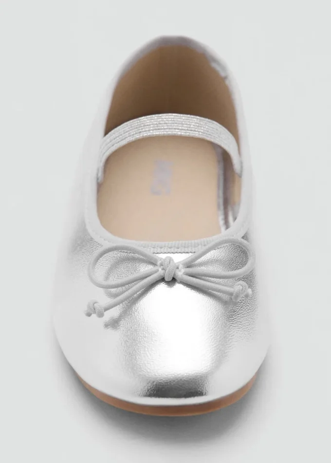 Metallic-Ballerinas mit Schleife Metallic-Ballerinas mit Schleife