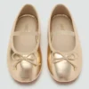 Metallic-Ballerinas mit Schleife Metallic-Ballerinas mit Schleife