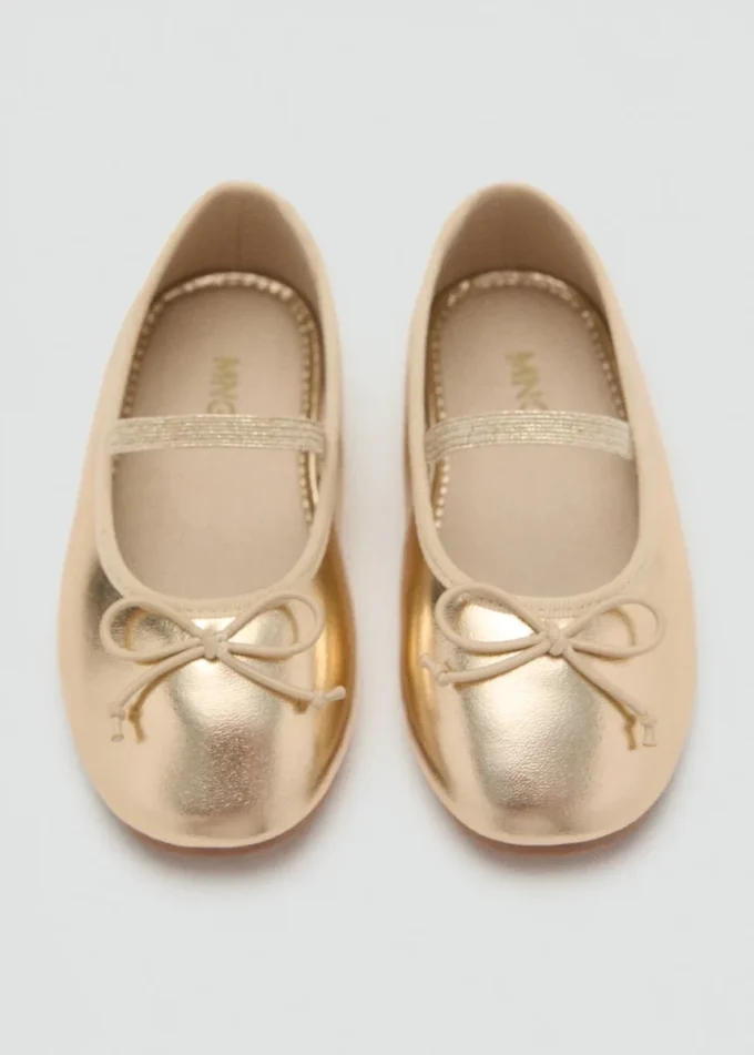 Metallic-Ballerinas mit Schleife Metallic-Ballerinas mit Schleife