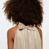 Metallic-Kleid mit Schleife Metallic-Kleid mit Schleife