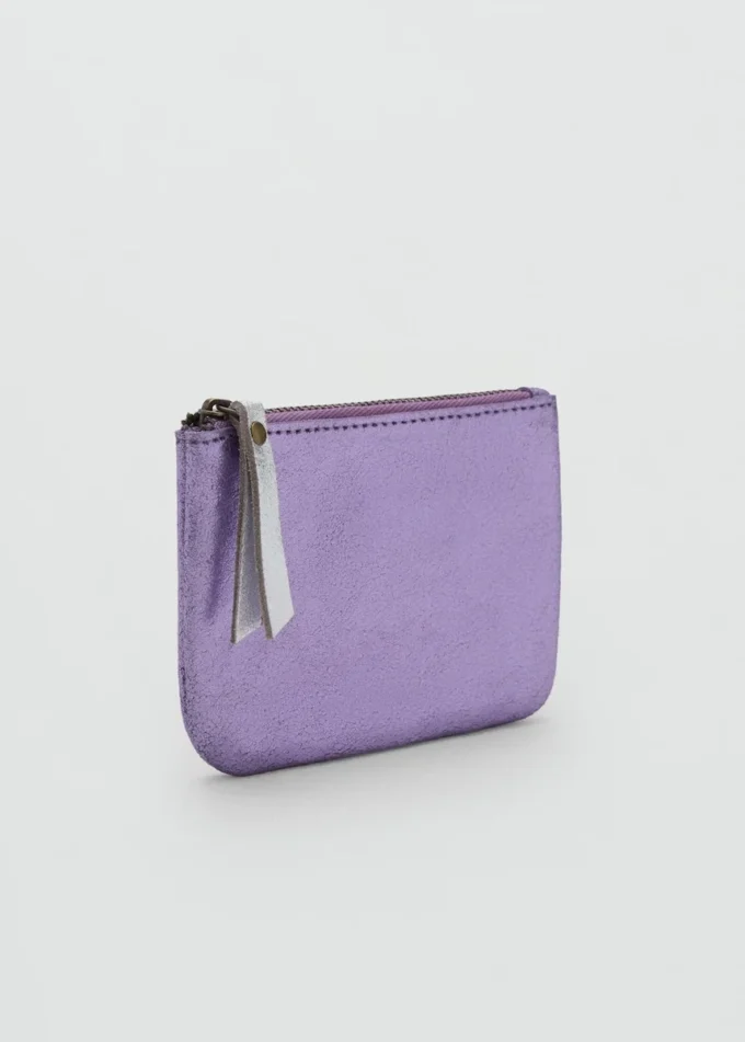 Metallic-Lederhandtasche