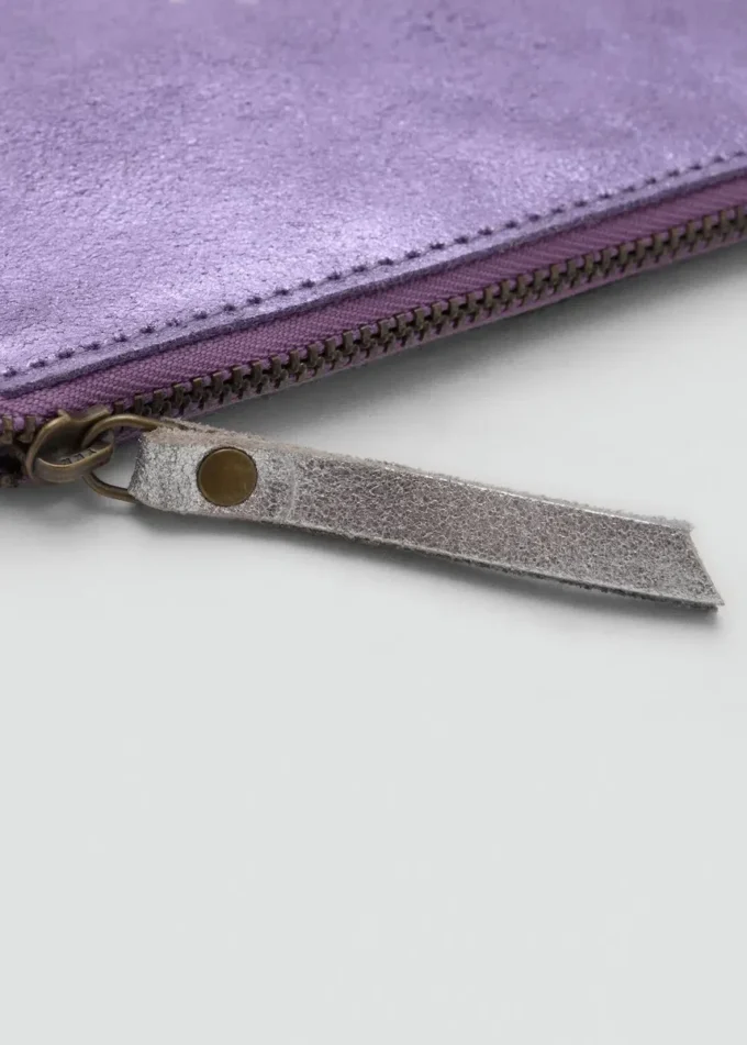 Metallic-Lederhandtasche