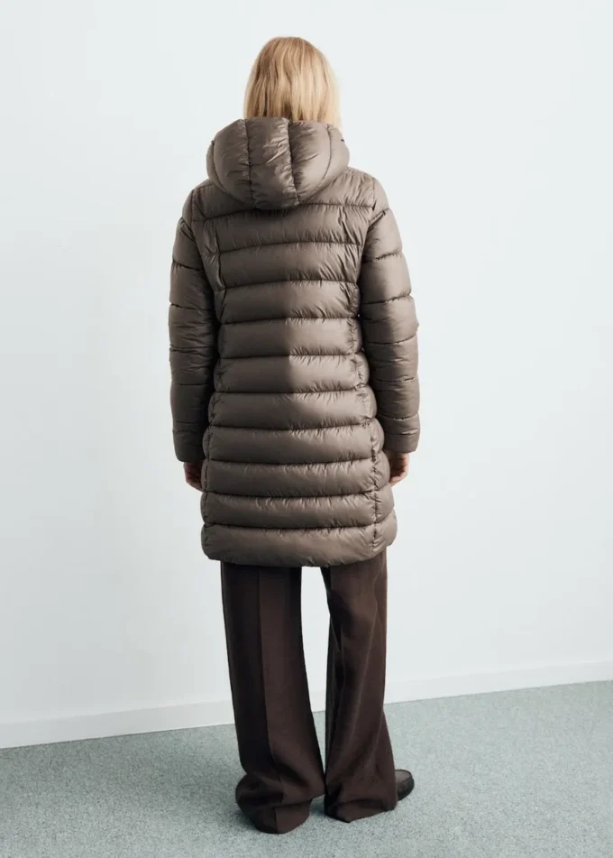 Midi-Anorak mit Kapuze und Steppung Midi-Anorak mit Kapuze und Steppung