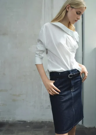 Midi-Jeansrock