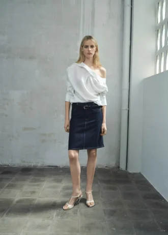 Midi-Jeansrock