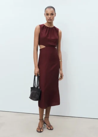 Midi-Kleid mit Cut-outs
