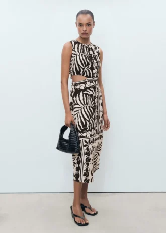 Midi-Kleid mit Cut-outs