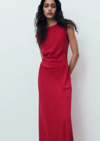 Midi-Kleid mit Rüschen