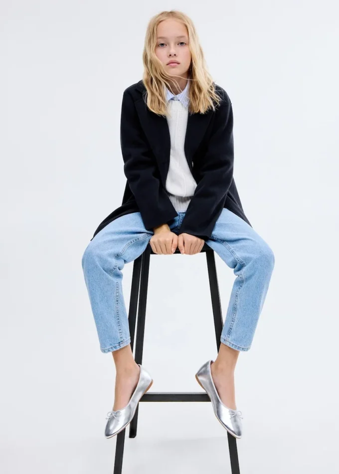 Midi-Mantel aus Stoff Midi-Mantel aus Stoff