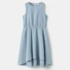 Midikleid aus Leinenmischgewebe
