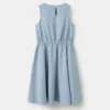 Midikleid aus Leinenmischgewebe