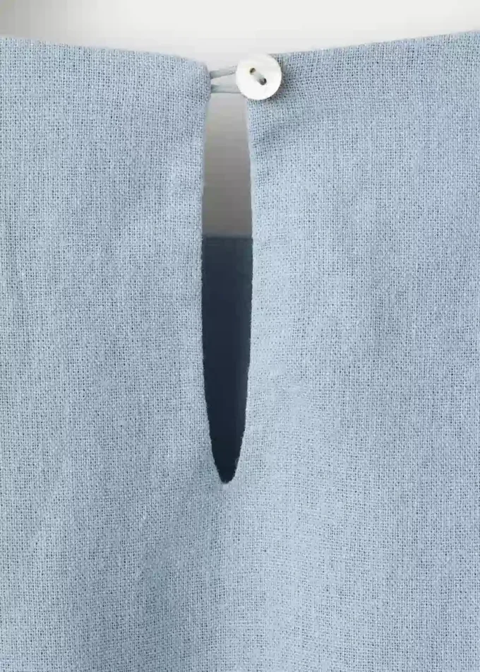 Midikleid aus Leinenmischgewebe