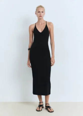 Midikleid mit Rückenausschnitt