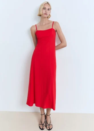 Midikleid mit Schleife am Rücken
