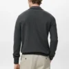 Mikrostruktur-Pullover mit Reißverschlusskragen