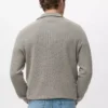 Mikrostruktur-Pullover mit Reißverschlusskragen