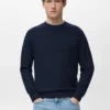 Mikrostrukturierter Baumwollstrickpullover Mikrostrukturierter Baumwollstrickpullover