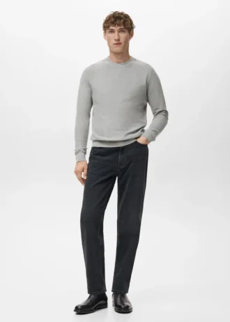 Mikrostrukturierter Baumwollstrickpullover
