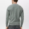 Mikrostrukturierter Baumwollstrickpullover Mikrostrukturierter Baumwollstrickpullover