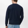 Mikrostrukturierter Baumwollstrickpullover Mikrostrukturierter Baumwollstrickpullover
