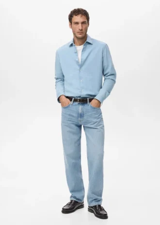 Moby Straight Fit Jeans in heller Waschung