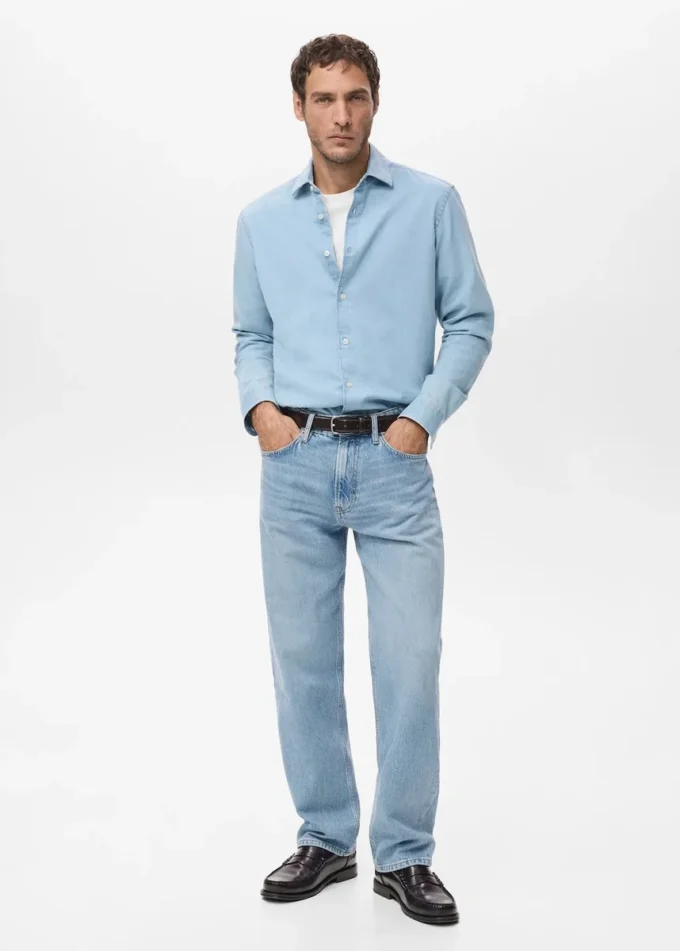 Moby Straight Fit Jeans in heller Waschung Moby Straight Fit Jeans in heller Waschung