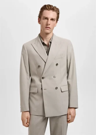 Monaco Zweireihiger Slim-Fit-Anzugblazer