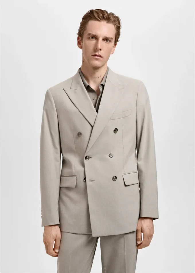 Monaco Zweireihiger Slim-Fit-Anzugblazer Monaco Zweireihiger Slim-Fit-Anzugblazer