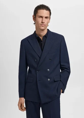 Monaco Zweireihiger Slim-Fit-Anzugblazer