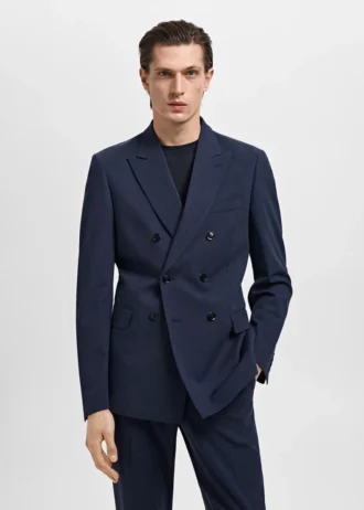 Monaco Zweireihiger Slim-Fit-Anzugblazer