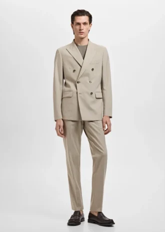Monaco Zweireihiger Slim-Fit-Anzugblazer