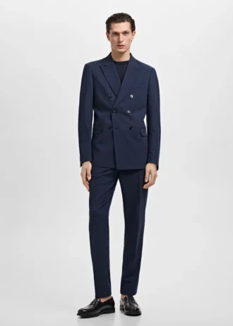 Monaco Zweireihiger Slim-Fit-Anzugblazer