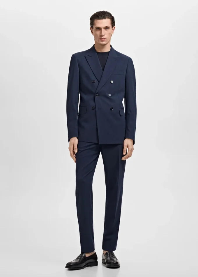 Monaco Zweireihiger Slim-Fit-Anzugblazer Monaco Zweireihiger Slim-Fit-Anzugblazer