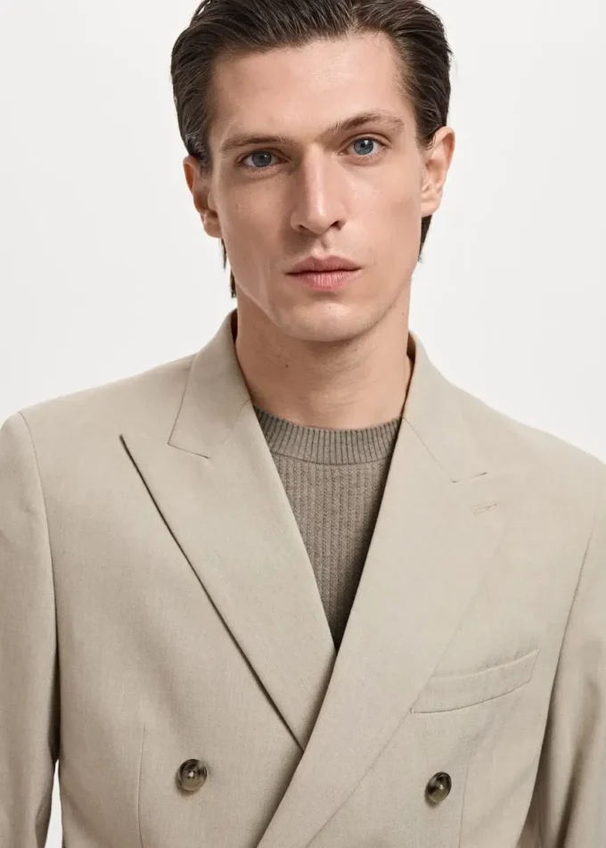 Monaco Zweireihiger Slim-Fit-Anzugblazer Monaco Zweireihiger Slim-Fit-Anzugblazer