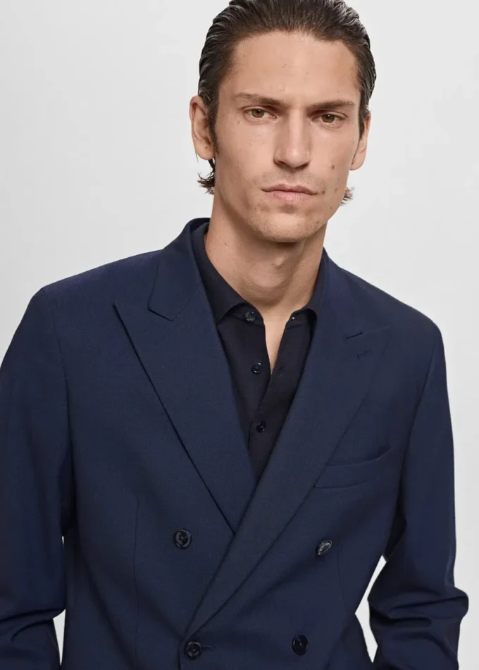 Monaco Zweireihiger Slim-Fit-Anzugblazer