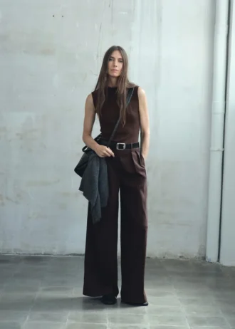 Nadelstreifen-Jumpsuit-Kombination