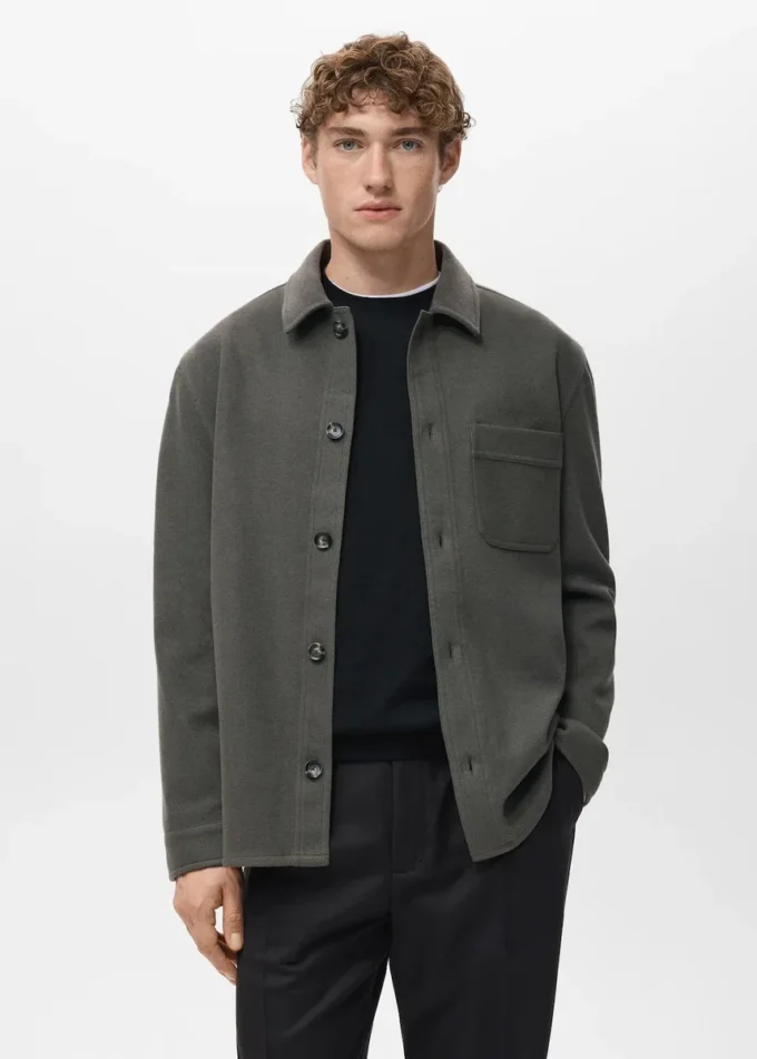 Overshirt aus Flanell mit regulärer Passform Overshirt aus Flanell mit regulärer Passform