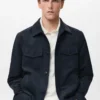 Overshirt aus Kunstwildleder Overshirt aus Kunstwildleder