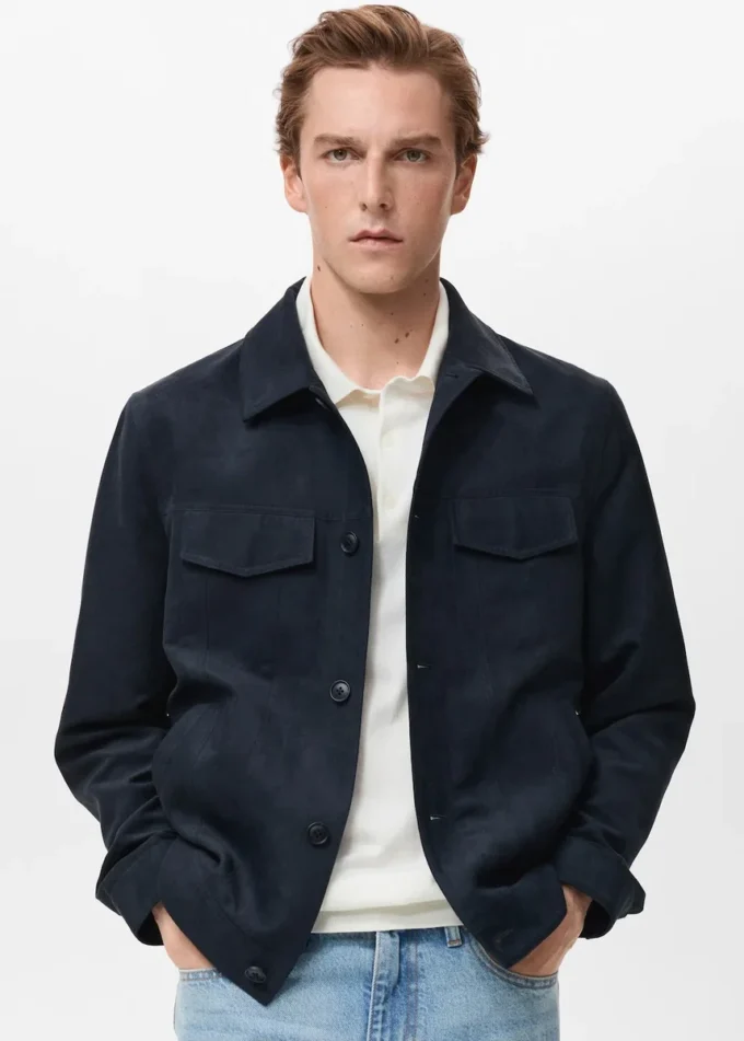 Overshirt aus Kunstwildleder Overshirt aus Kunstwildleder