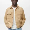 Overshirt aus Kunstwildleder Overshirt aus Kunstwildleder