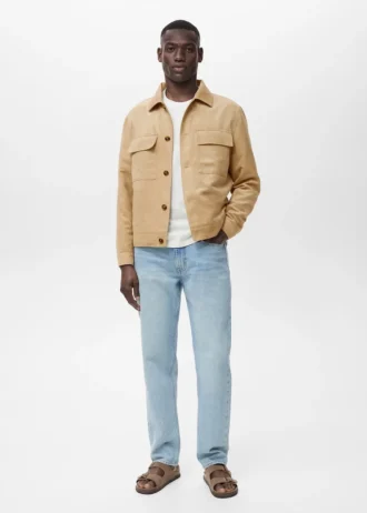 Overshirt aus Kunstwildleder