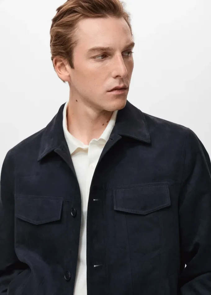 Overshirt aus Kunstwildleder Overshirt aus Kunstwildleder